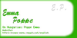 emma poppe business card